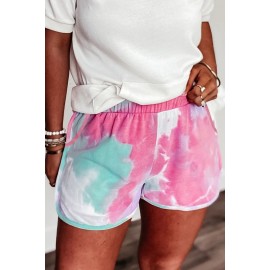 Pink Tie-dye Terry Shorts