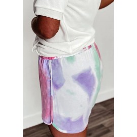 Pink Tie-dye Terry Shorts