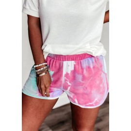 Pink Tie-dye Terry Shorts