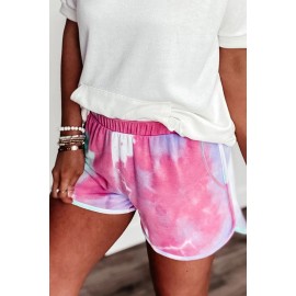 Pink Tie-dye Terry Shorts