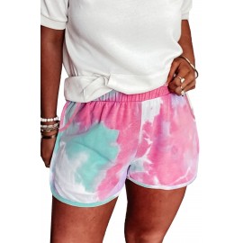 Pink Tie-dye Terry Shorts