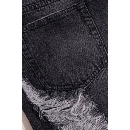 Black Clubhouse High Rise Distressed Denim Shorts