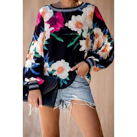 Black Floral Printed Blouse