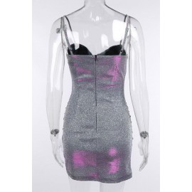 Solid Glitter Bodycon Cami Dress